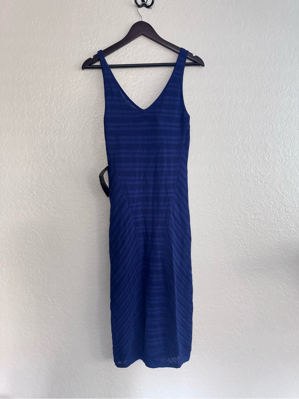 NWT Bebe • Maxi Dress • Open Stitch • Navy Blue • Medium